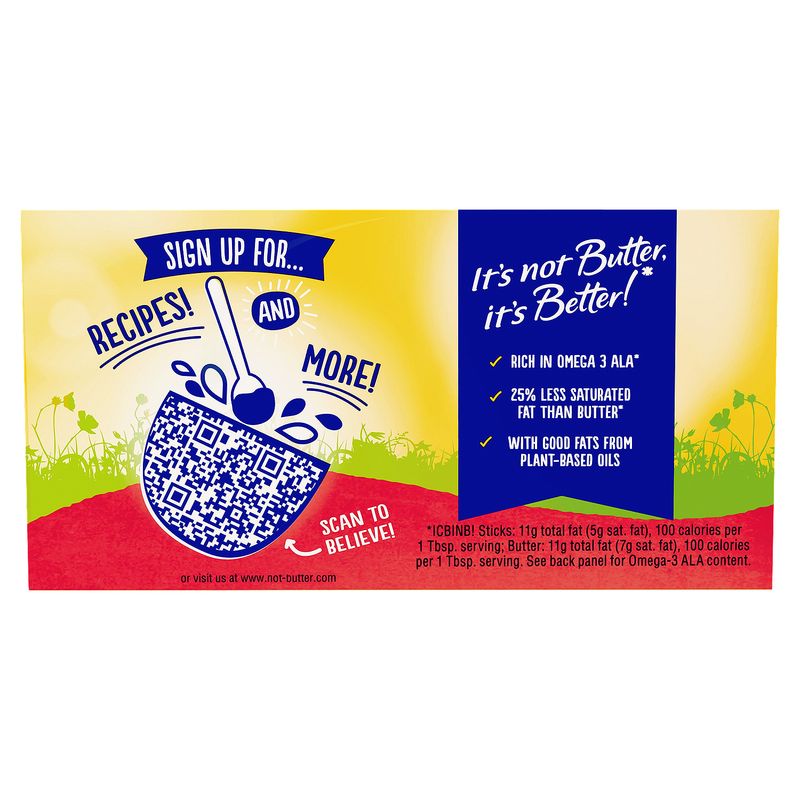 I Can't Believe It's Not Butter! Salted 79% Plant-Based Oil Spread, 4 count, 16 oz