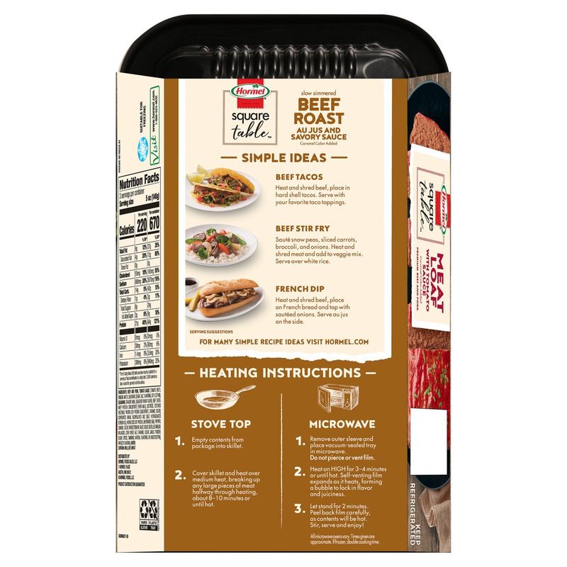Hormel Square Table Slow Simmered Beef Roast Au Jus, 15 oz