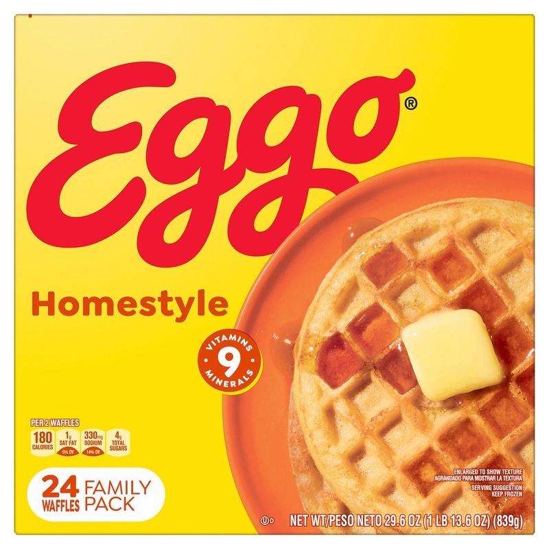 Eggo Homestyle Waffles Family Pack, 24 count, 29.6 oz
