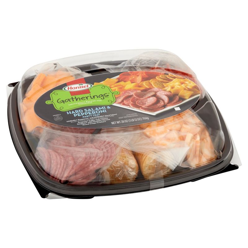 Hormel Gatherings Hard Salami &amp; Pepperoni Party Tray, 28 oz