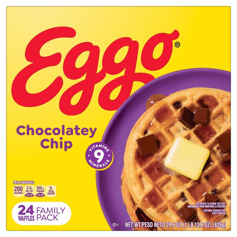 Eggo Chocolatey Chip Waffles Family Pack, 24 count, 29.6 oz