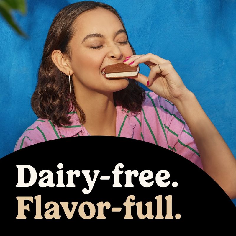So Delicious Dairy Free Salted Caramel Sundae Non-Dairy Frozen Dessert Cones, 4 fl oz, 3 count