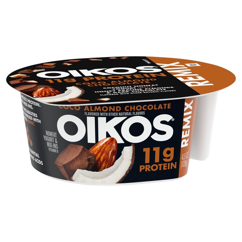 Oikos Remix Coco Almond Chocolate Nonfat Yogurt &amp; Mix-Ins, 4.5 oz