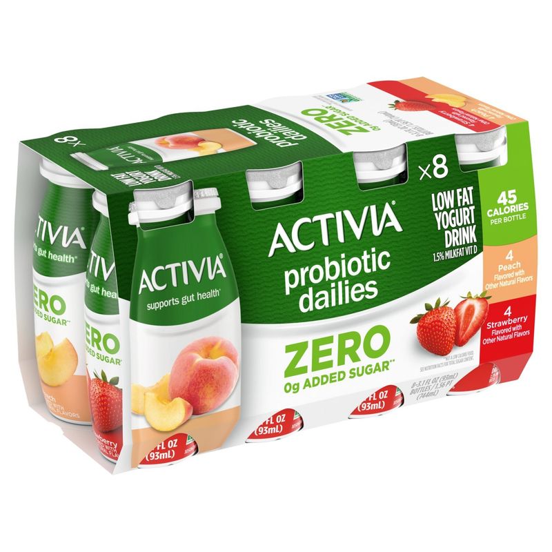 Activia Probitic Dailies Low Fat Yogurt Drink, 3.1 fl oz, 8 count