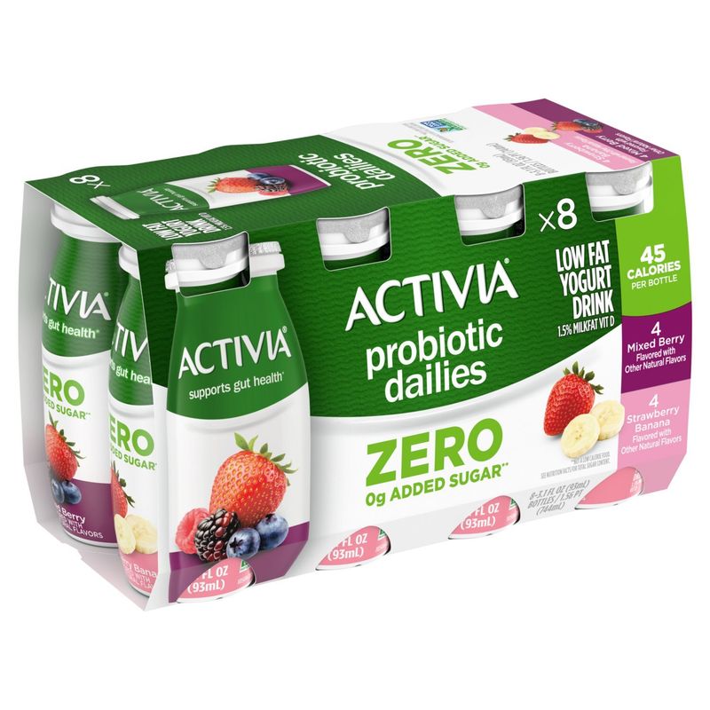Activia Probitic Dailies Low Fat Yogurt Drink, 3.1 fl oz, 8 count