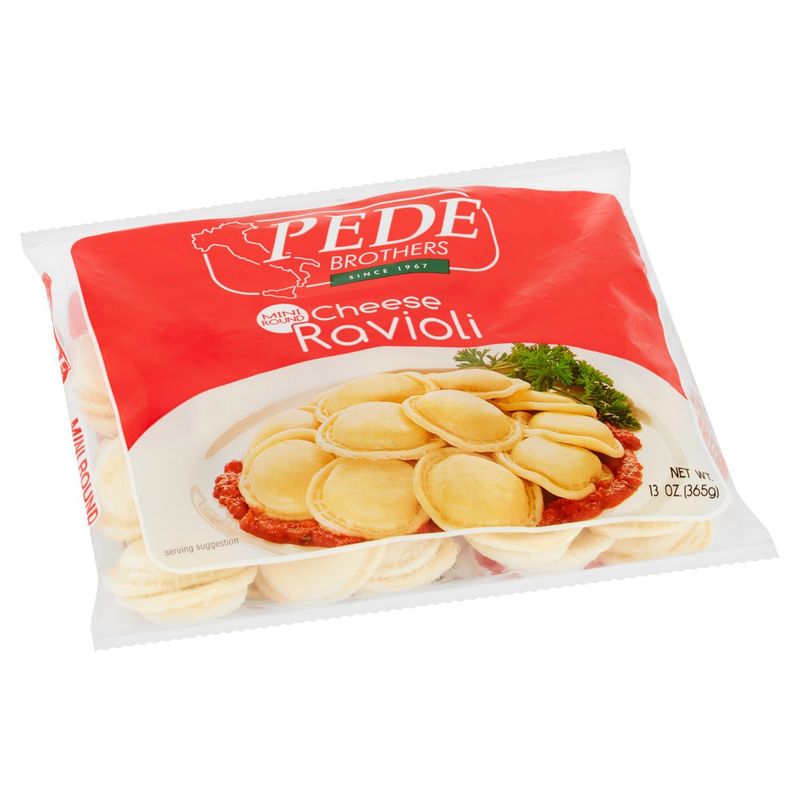 Pede Brothers Mini Round Cheese Ravioli Pasta, 13 oz