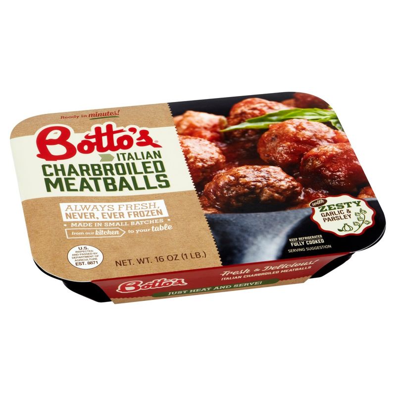 Botto's Italian Charbroiled Meatballs, 16 oz