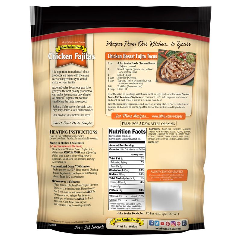 Soules Kitchen Fajita Chicken Breast Strips, 8 oz