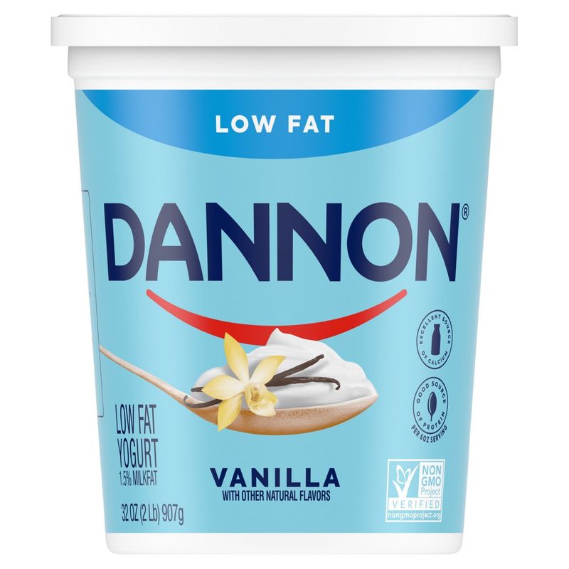 Dannon Vanilla Low Fat Yogurt, 32 oz