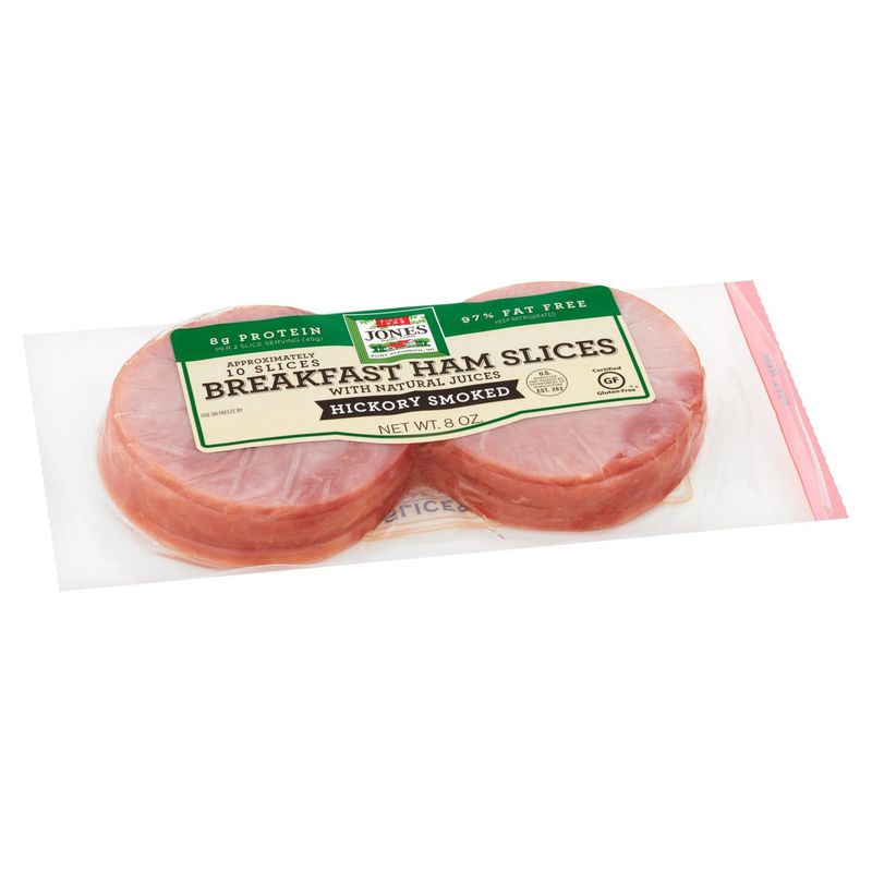 Jones Dairy Farm Hickory Smoked Breakfast Ham Slices, 10 count, 8 oz