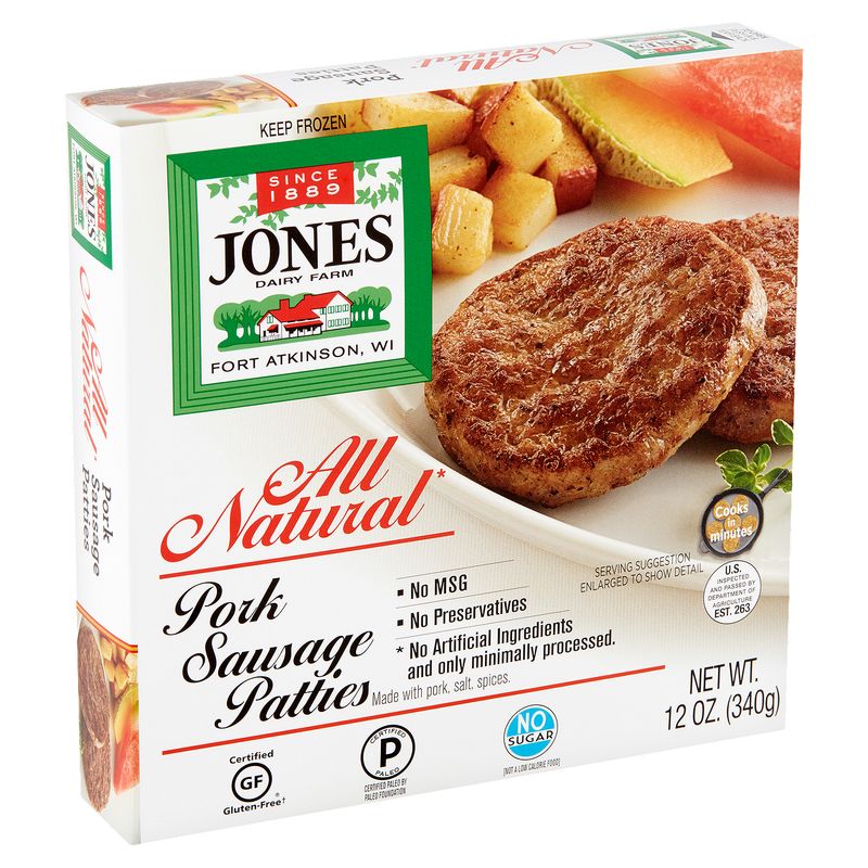 Jones Dairy Farm All Natural Pork Sausage Patties, 12 oz