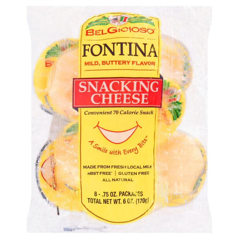 BelGioioso Fontina Snacking Cheese, .75 oz, 8 count