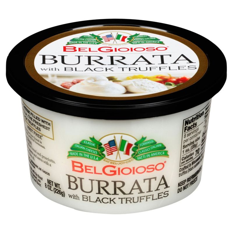 BelGioioso Burrata with Black Truffles Cheese, 8 oz