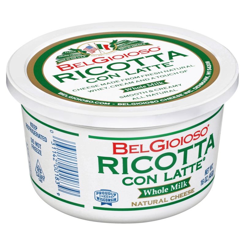 BelGioioso Ricotta Con Latte Whole Milk Natural Cheese, 16 oz