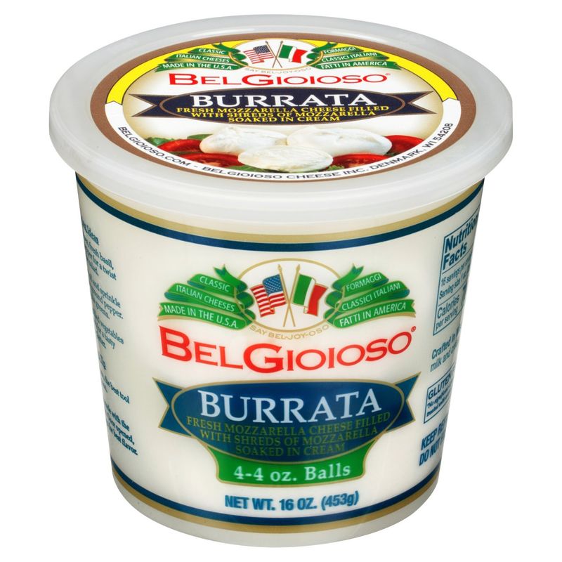 BelGioioso Burrata Cheese, 16 oz, 4 count