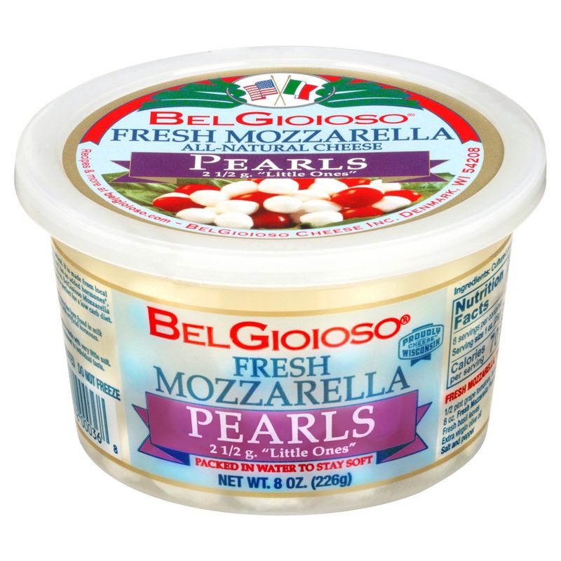 BelGioioso Fresh Mozzarella All-Natural Pearls Cheese, 8 oz