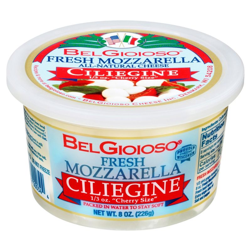 BelGioioso Fresh Mozzarella All-Natural Ciliegine Cheese, 8 oz