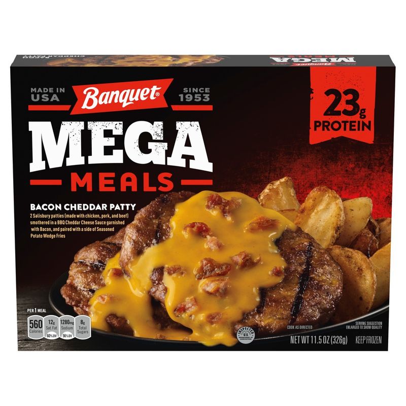 Banquet Mega Meals Bacon Cheddar Patty, 11.5 oz