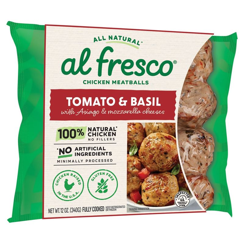 Al fresco Tomato &amp; Basil Chicken Meatball, 12 oz