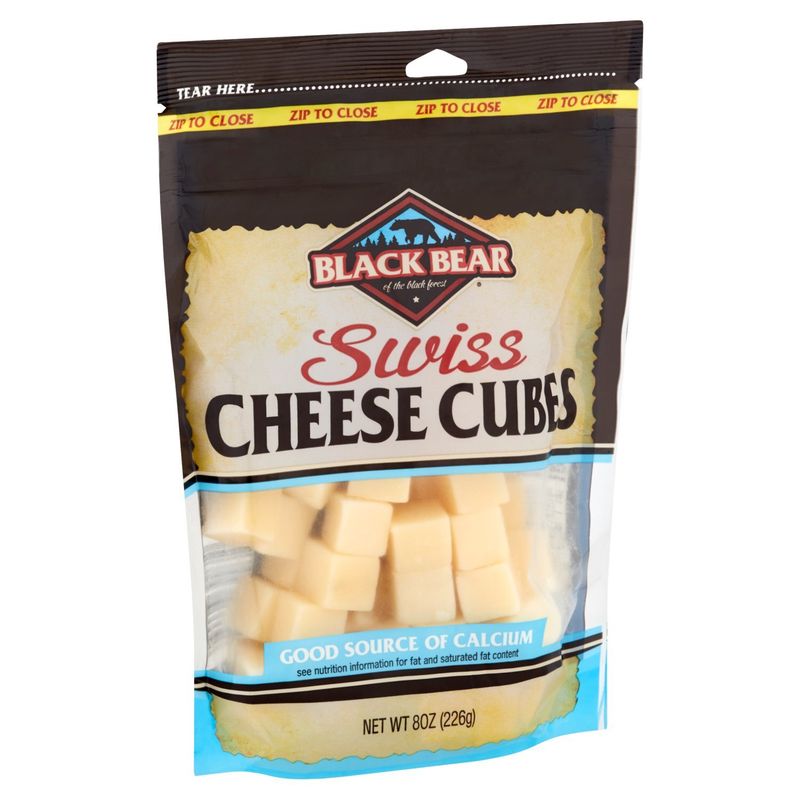 Black Bear Swiss Cheese Cubes, 8 oz