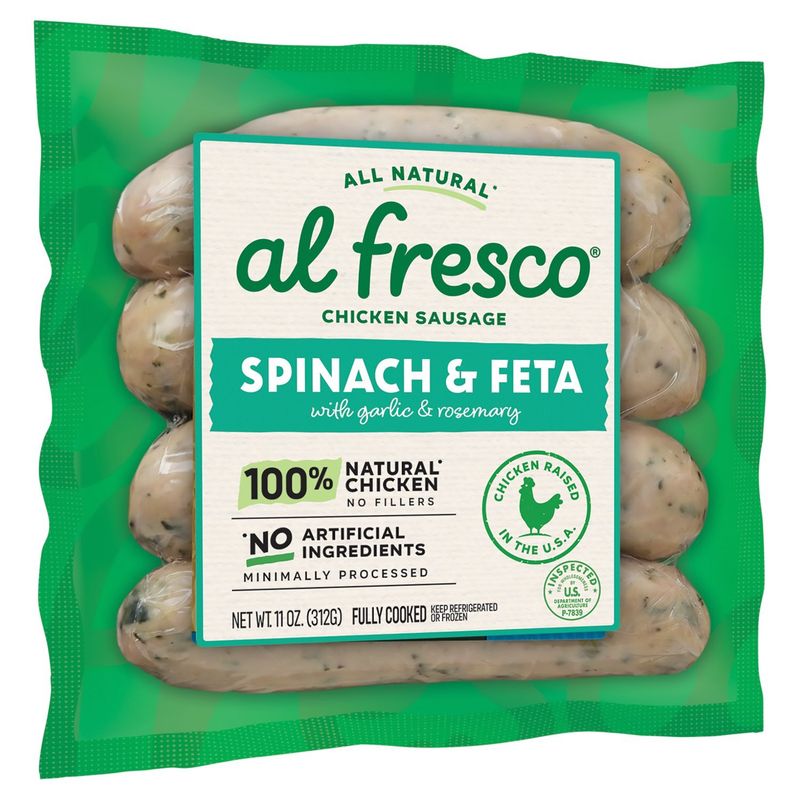 Al Fresco Spinach &amp; Feta Chicken Sausage, 11 oz