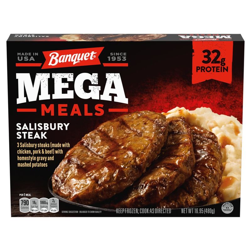 Banquet Mega Meals Salisbury Steak, 16.95 oz