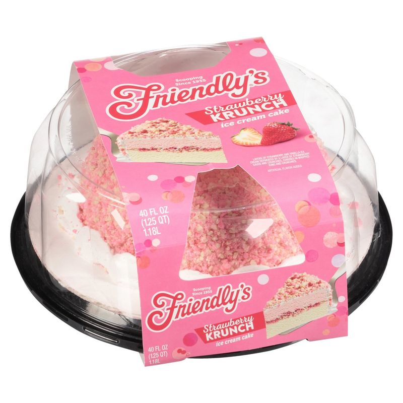 Friendly's Strawberry Krunch Ice Cream Cake, 40 fl oz