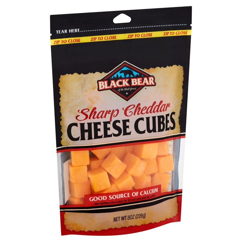 Black Bear Sharp Cheddar Cheese Cubes, 8 oz