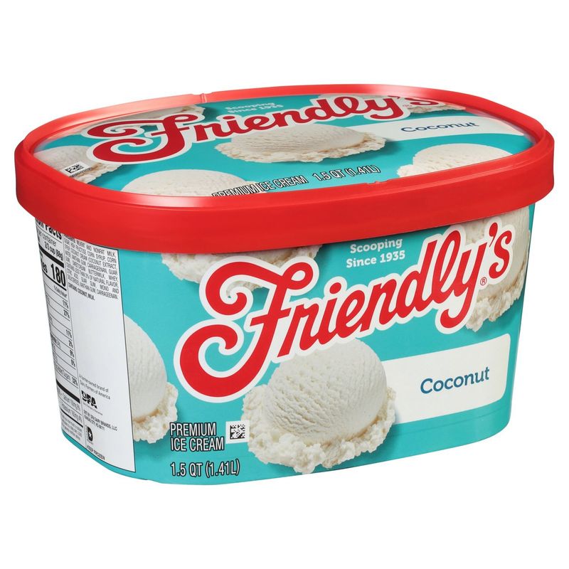 Friendly's Coconut Premium Ice Cream, 1.5 qt