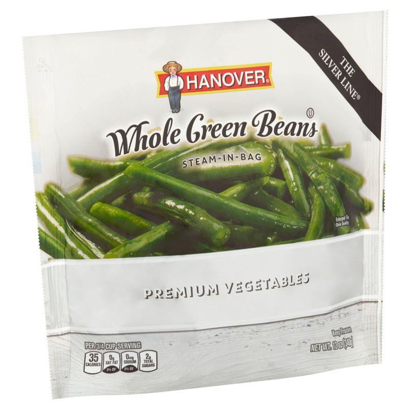 Hanover Steam-In-Bag Whole Green Beans Premium Vegetables, 12 oz