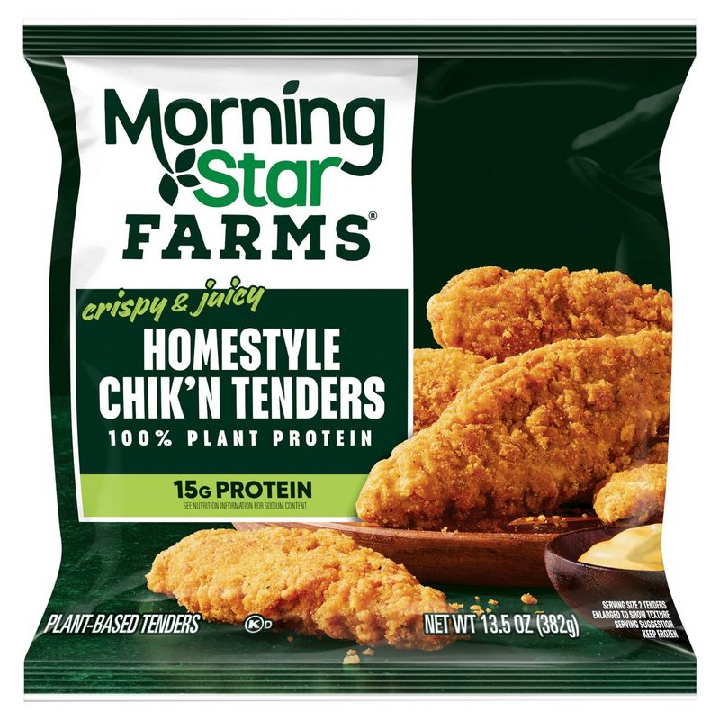 MorningStar Farms Crispy &amp; Juicy Homestyle Chik'n Plant-Based Tenders, 13.5 oz