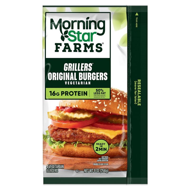 MorningStar Farms Grillers Original Vegetarian Burgers Value Pack, 8 count, 18 oz