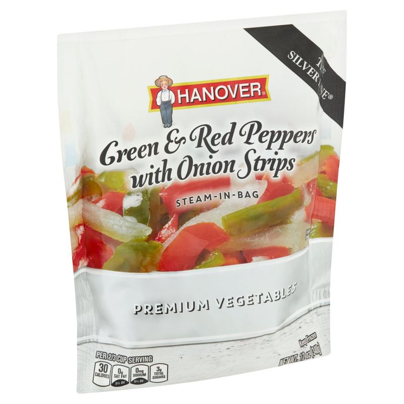 Hanover Steam-In-Bag Green &amp; Red Peppers with Onion Strips Premium Vegetables, 12 oz