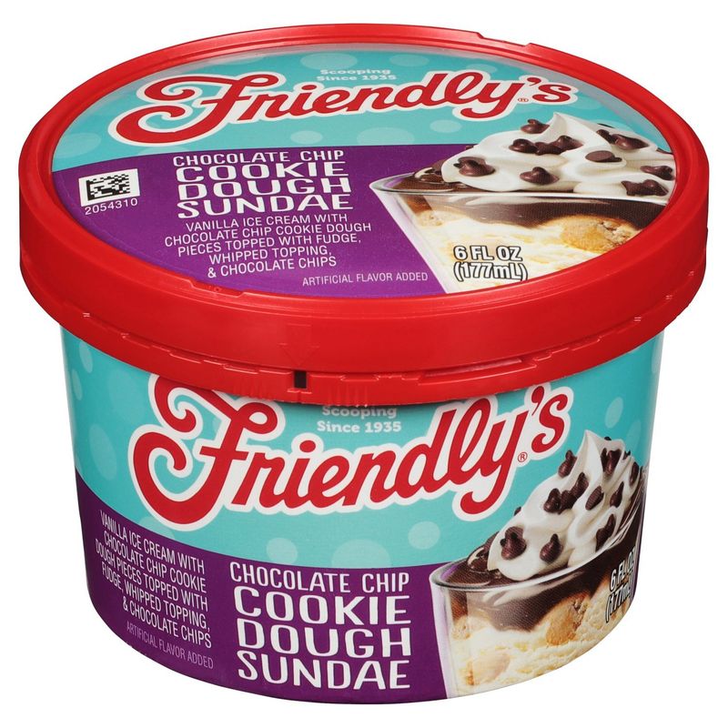 Friendly's Chocolate Chip Cookie Dough Sundae, 6 fl oz