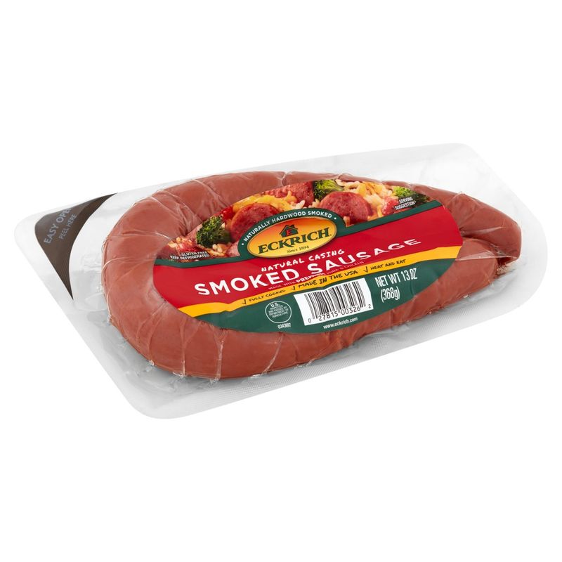 Eckrich Natural Casing Smoked Sausage, 13 oz