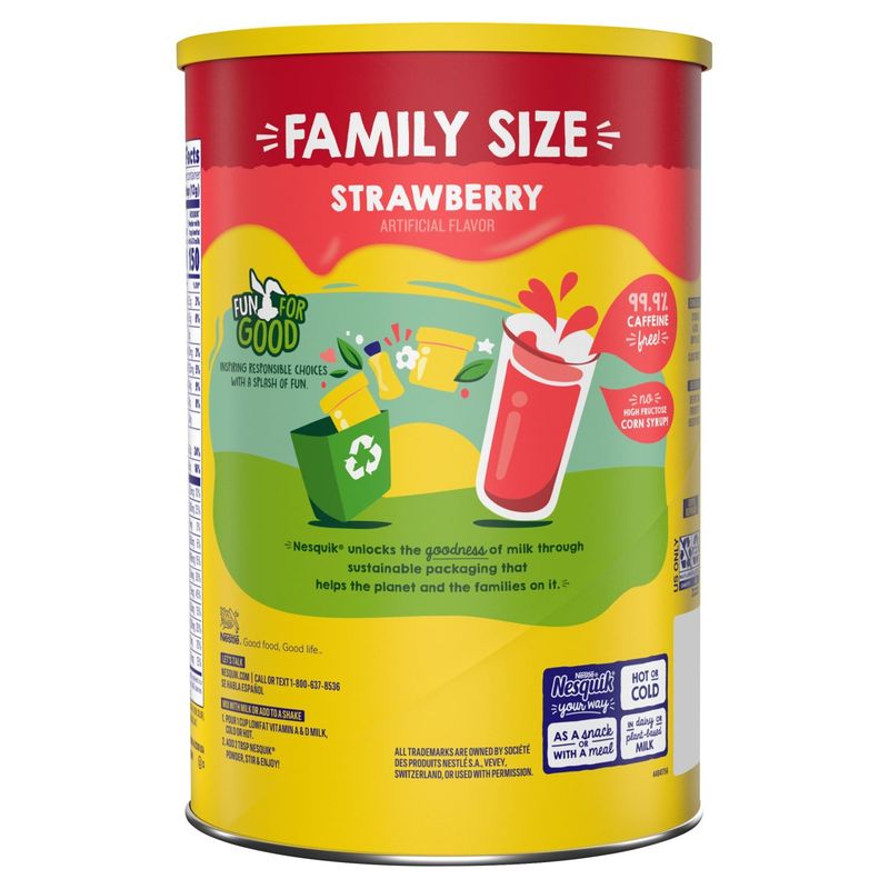 Nestlé Nesquik Strawberry Powder Family Size, 35.5 oz
