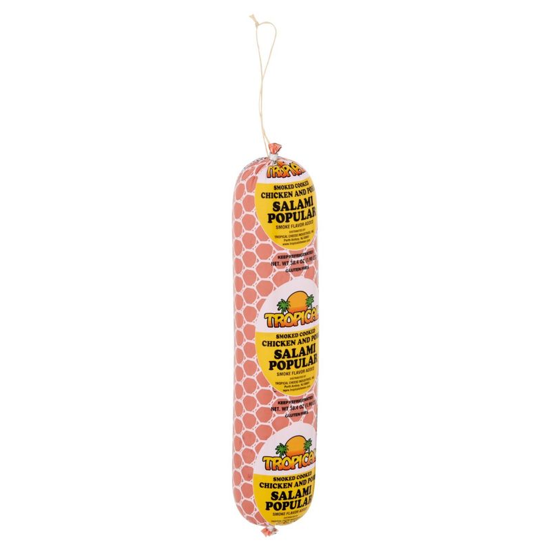 Tropical Smoked Cooked Chicken and Pork Popular Salami, 30.4 oz