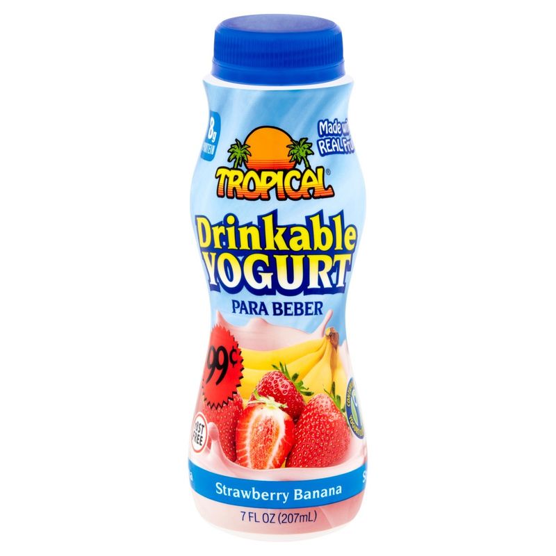 Tropical Strawberry Banana Drinkable Yogurt, 7 fl oz