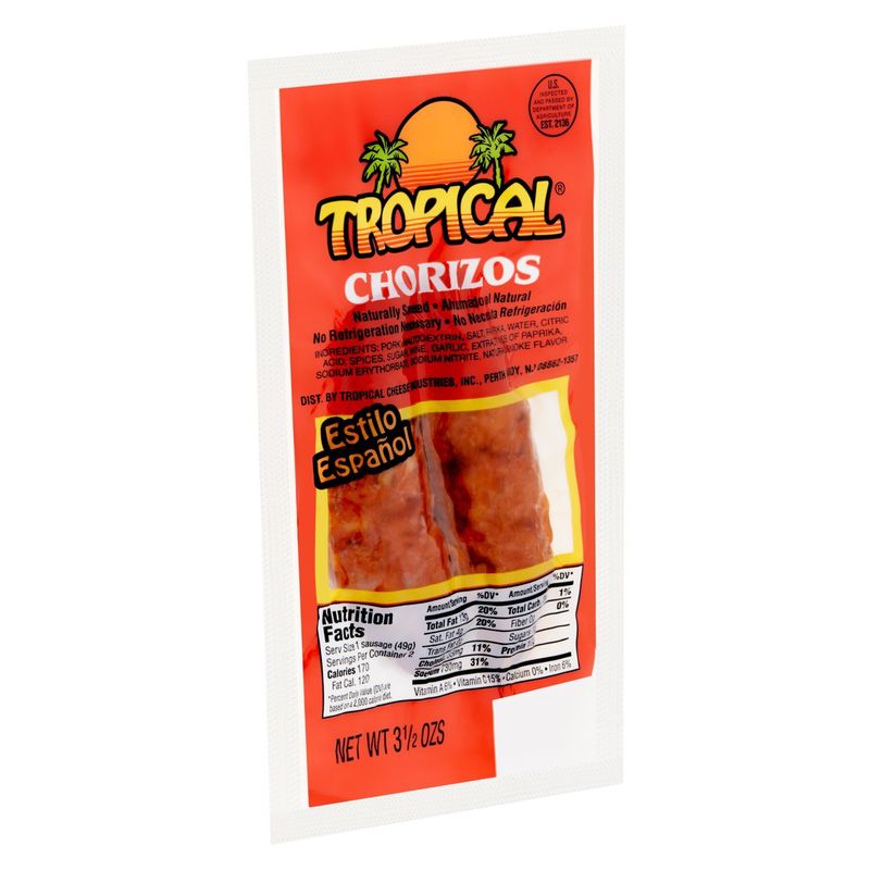 Tropical Chorizos, 2 count, 3 1/2 oz