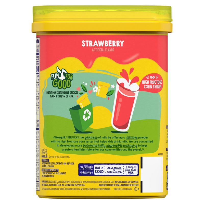 Nestlé Nesquik Strawberry Powder, 18.7 oz