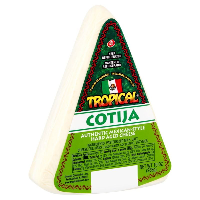 Tropical Cotija Authentic Mexican-Style Hard Aged Cheese, 10 oz
