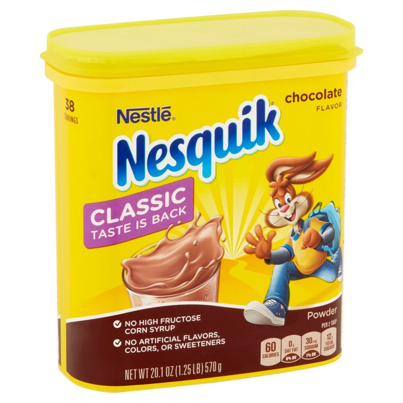 Nestlé Nesquik Classic Chocolate Flavor Powder, 20.1 oz