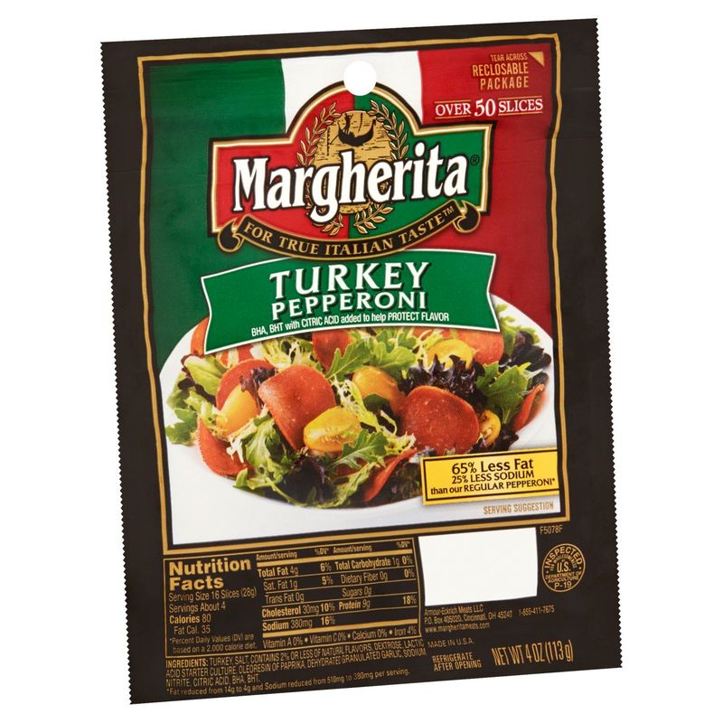 Margherita Turkey Pepperoni, 4 oz