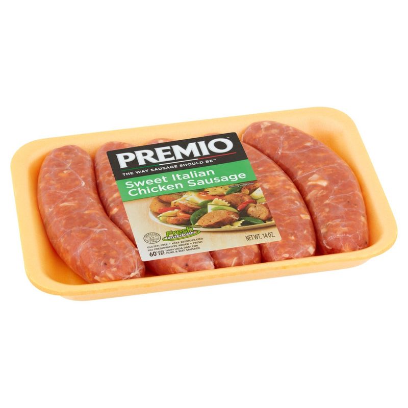 Premio Sweet Italian Chicken Sausage, 5 count, 14 oz