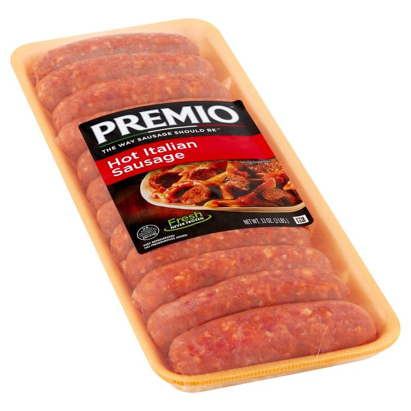 Premio Hot Italian Sausage, 32 oz