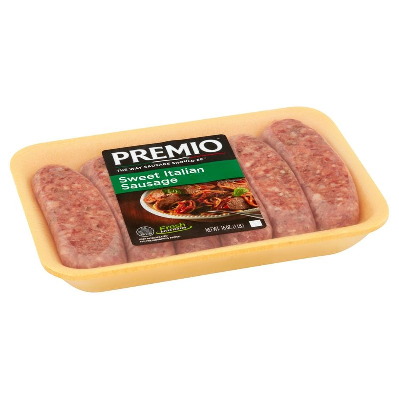 Premio Sweet Italian Sausage, 6 count, 16 oz