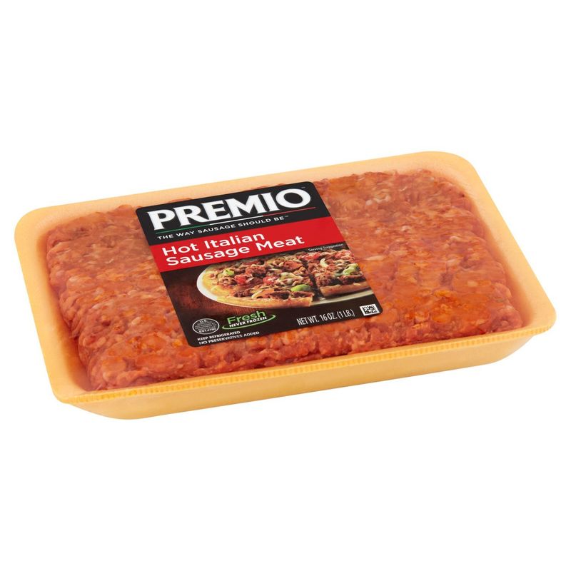 Premio Hot Italian Sausage Meat, 16 oz
