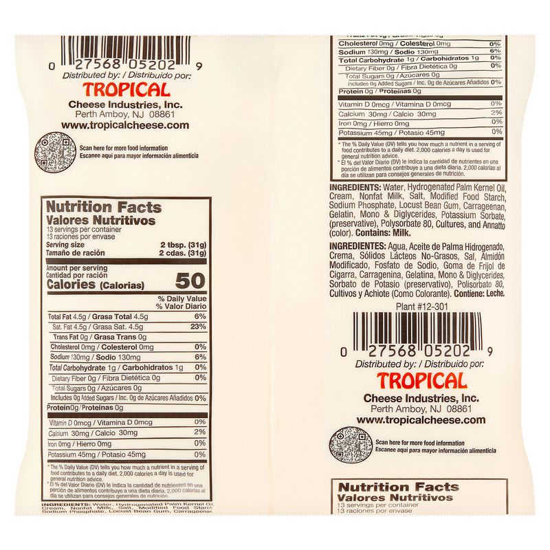 Tropical Crema Mexicana Dairy Blend, 14 oz