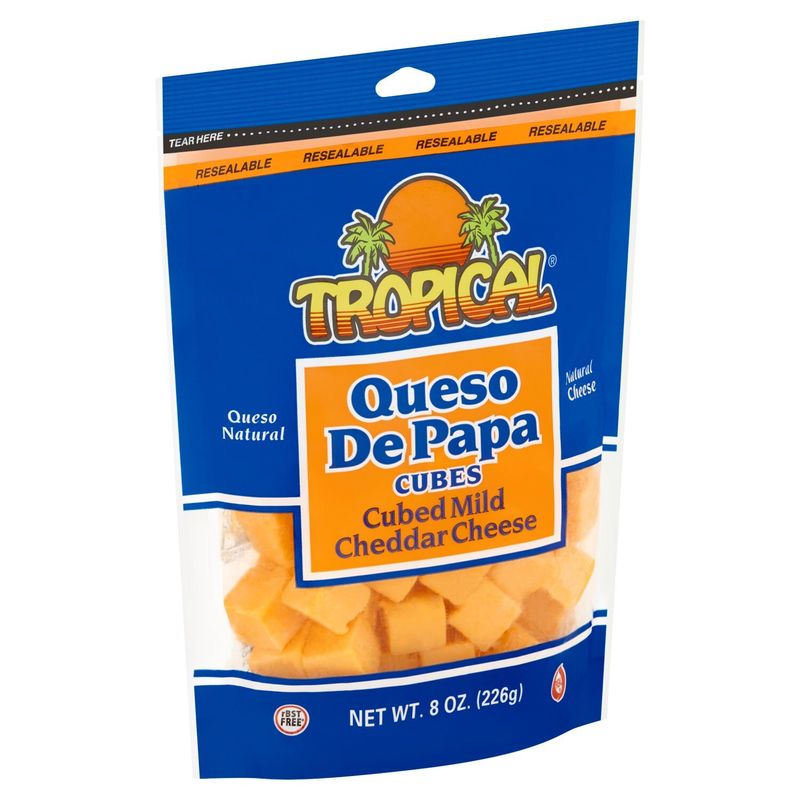 Tropical Queso De Papa Cubed Mild Cheddar Cheese, 8 oz