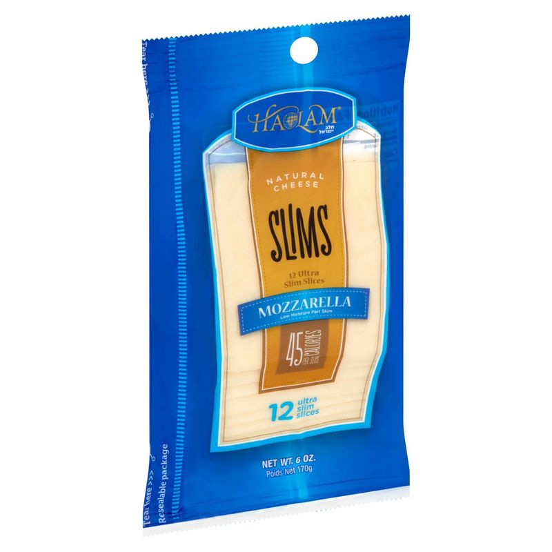 Haolam Mozzarella Natural Cheese Slims, 12 count, 6 oz